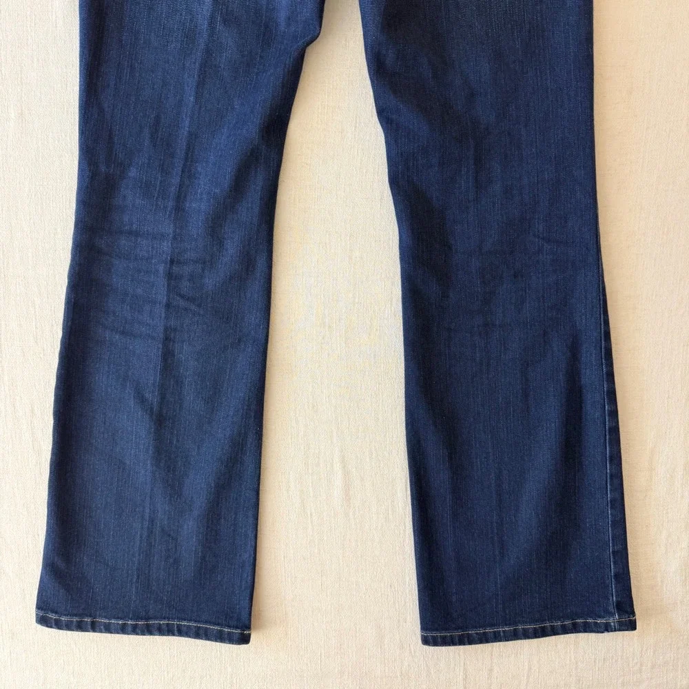Chico's Platinum Embellished Dark Wash Straight Leg Jeans Women 0.5 (US 6)